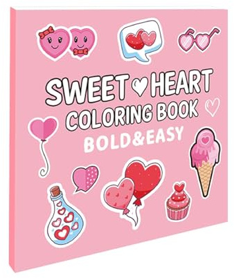 Bold and Easy Coloring Book - Simple Drawings with Bold Lines for Adults, Relaxing Coloring Pages | Large Print, Easy to Color Templates, Colouring Book to Relieve Stress,
