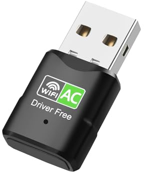 DUOBAGMA USB WLAN-sticka, AC600 Mbit/s USB WLAN-adapter DualBand (433 Mbps 5 GHz/150 Mbps 2,4 GHz) med inbyggd drivrutin, USB WiFi-adapter