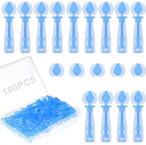 JEYORZY 100 Pièces Dissolvant De Point Noirs, Kit De Suppression De Point Noir, Outil D'extraction De Point Noirs, Aiguilles Professionnelles Pour Enlever les Points Noirs et les Comédons Bleus