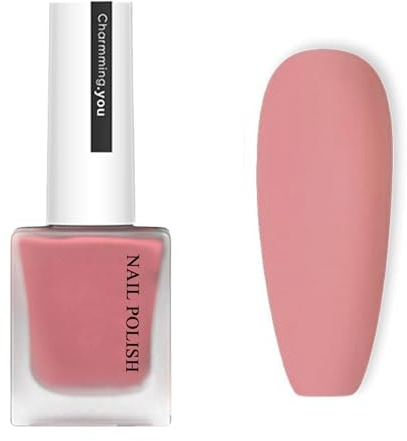 Virellay Rosa Matte Nagellack, Schnelltrocknend & Langanhaltend ungiftige Nagellacke Ohne UV-Lampe, Hochwertig Nagellack Matt Effect, Wasserbasierte Matte Nail Polish für Anfänger DIY Nail Art