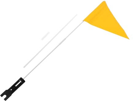 BESPORTBLE 1 Satz Fahrradbanner Kinderhandtuch Schwamm-Staffelstab Golffahrrad Roller-Logo Offroad-Fahrrad Sicherheitsflagge für Kinderwagen Sicherheitsfahnen für Fahrräder Glasfaser Yellow