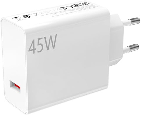 Laddare 45 W för Xiaomi Redmi Note 14 Pro 5G, Turbo Laddning Mobil Laddningsadapter Snabb Laddningsuttag för Xiaomi Poco X7 M7 Pro M6 Mi Pad 7 6 5 Redmi K80Pro, endast adapter