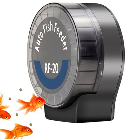 Distributore Di Cibo Per Pesci Con Controllo Regolabile 6 Livelli | Distributore Automatico di Cibo per Pesci,140ml Timer di Alimentazione Programmabile Per Acquario Ufficio Casa
