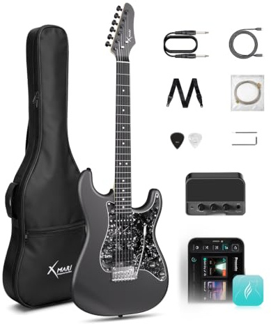 ENYA XMARI Smart Electric Guitar, 39 Beginner Kit with Built-in 4 Effects