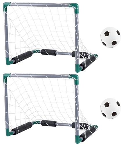 DAGLLGEW Juego de fútbol acuático, Piscina Flotante de enfriamiento de Verano, Incluye 2 porterías de Piscina, 2 Pelotas y 1 inflador, Juegos interactivos para Padres e Hijos para Adultos y Familia