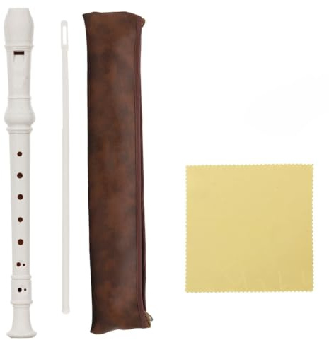 Blockflöjt Music Lovers Blockflöjt Engelsk Sopran 8-hål | Producerar klara och resonerande toner för njutbart spel.(White)