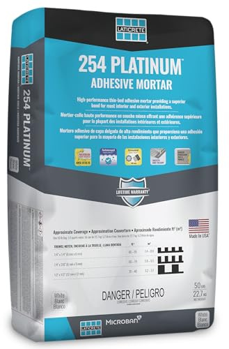 LATICRETE 254 Platinum Multipurpose Thin-Set Mortar, 50 lb. White
