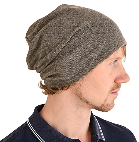 CHARM Sommer Beanie Hut Dünn - Herren Damen Slouch Japanische Mütze Licht Mode Braun