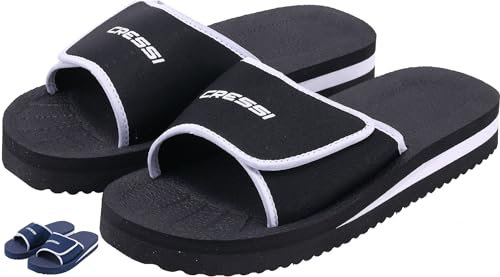 Cressi Unisex Shoes Panarea Slippers for Beach and Swimming Pool, Black, 8 UK