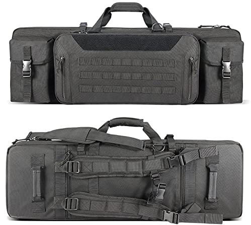 DFANCE wasserdichte Gewehrtasche,Taktische Gewehrtasche 2 Langwaffen,Doppel Waffentasche Gewehrtasche,Langwaffentasche,Gepolsterte Gewehrkoffer,Multifunktionale ​Gewehr Weichkoffer