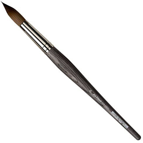 da Vinci | COLINEO Kurzstielig | Aquarellpinsel | Synthetikfasern | Künstlerpinsel | Aquarellmalerei | flüssige Acrylfarben | Made in Germany | Rund| Größe 24