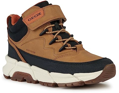 Geox J Flexyper Plus BoyStivaletto bambino, Dk Giallo Nero, 1.5 UK