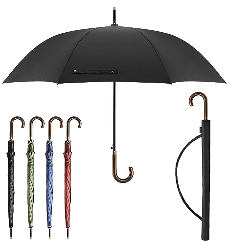 Sapor Design Regenschirm Stockschirm sturmfest Auf-Automatik windsicher | XXL groß & stabil für 2 Personen Damen & Herren | Golfschirm Reise – 123 cm Ø elegant | SAPOR CLASSIC
