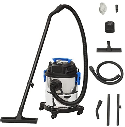 vidaXL Våt- och torrdammsugare 1200 W 20 L silver