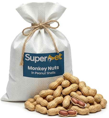 Superpet Monkey Nuts, Peanuts for Wild Birds, Squirrel Food, Natural Bird Peanuts in Shells for Crows, Jays, Magpies & Garden Wildlife, High-Energy Foraging Alternative to Bird Seed, 10kg