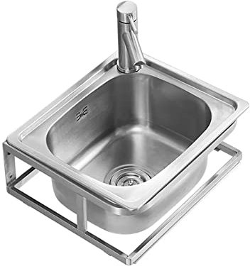 Kitchen Sink Sink Sink Stainless Steel Wall Mount Corner Vanity Single Bowl Wall-Mounted Washbasin Small Sink for Kitchen Bathroom Lavatory