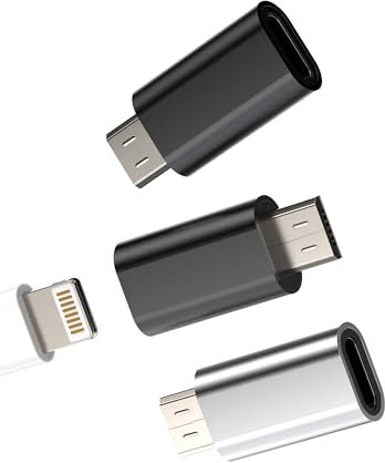 zoyuzan Adaptador Lightning Hembra a Micro USB Macho (3 Pack) Accesorios Cargador Conversor Android Jack Convertidor para Compatible con Samsung Galaxy S7 Active S6 Edge Adapter