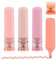 PEUTIER 4stk Glitzer-Textmarker, 11,3x2,5cm Nebel-Glitzer-Textmarker Textmarker Glitzernde Textmarker Schul- und Klassenzimmerbedarf für Männer Frauen und Kinder(Pink)