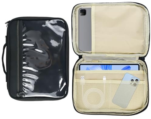 YBCCBY 9-11 Zoll Tablet Tasche Tablethülle Tablet Case Kompatibel mit iPad 10 iPad Air 11 2024, iPad Pro 11 2024-2018, Galaxy Tab S9/S8/S7/A9+/A8/A7 Notebooktasche 11 Zoll(Schwarz)