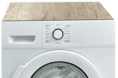 Tabletop - Tapis de machine à laver antidérapant - Aspect bois - 60 x 60 cm - Finition textile - Tapis en caoutchouc - Pour machine à laver et sèche-linge - Accessoire