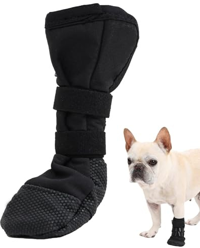 Dog Paws Recovery shoe, hundskor för återhämtning, hundskor tassskydd, husdjursår förhindrar läcka, andas, mjuk, bett och infektion, tvättbar och vattentät för postoperativ (L)