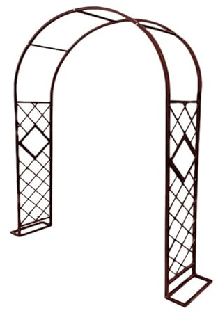 Arco per rose in metallo, per esterni, da giardino, traliccio in ferro, per piante rampicanti, 2,6 m, 2,8 m, 3,2 m, 3,4 m, 3,6 m, 3,8 m, forte pergolato tubolare