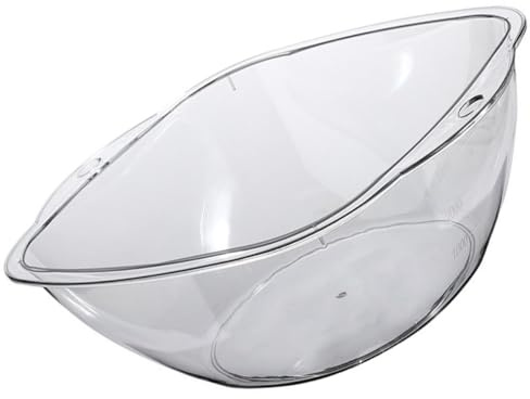 PRETYZOOM Bassine Plastique Transparente pour Salon Bac Lavage Visage Résistant et Pratique Vasque Moyenne pour Usage Domestique et Esthétique