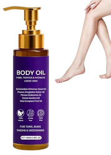 Holdes kroppsolja, återfuktande uppstramande naturlig 100 ml, fuktgivande kroppsolja för hudvård – för känslig sovande hud ben mage lår arm rygg kvinnor