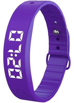 Vibrationsalarmarmband, mehrere Alarmeinstellungen, 24 cm, medizinische Erinnerungsuhr, wiederaufladbare Uhr, mit Timer und 8 täglichen Alarmen, für den täglichen Schlaf, Reisen, Meeting, Kochen