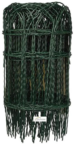 SERVICEWEBSHOP | Rete metallica ornamentale verde per aiuole 10 metri x 40 cm | Recinzione da giardino decorativa in metallo antiruggine, facile da montare (H 65 CM X 10 METRI)