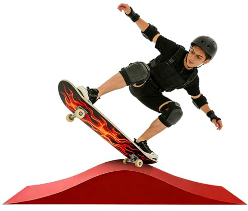 MXOYOXM Spliced Skateboard Ramp,Modular Landwave Ramp Bike Ramp 330Lbs Capacity,Multi Sport Ramp Suitable for Skateboarding,Cycling,Open Outdoors and Parkour