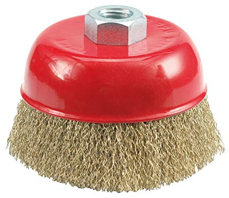 VOREL 06970 - taza del cepillo 75 mm, alambre ondulado