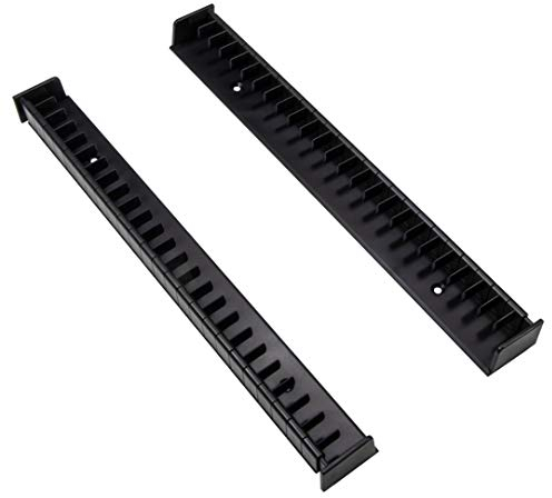 Gedotec Archive System CD & DVD Holder for 24 CDs or 18 DVDs | CD Stand Plastic Black | CD Flippers Self-Adhesive for Wooden Furniture & Cabinets | 5 Pairs - Storage System for CD Cases