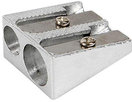 HomeHobby by 3L 15016 Pencil Sharpener anspitzer, Metal, Silber, Dicke und dünn