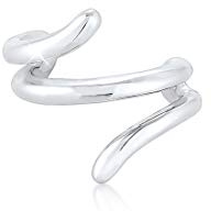 Elli Orecchini Donne Clip per Orecchio Geo Minimale Disegno in Argento Sterlino 925