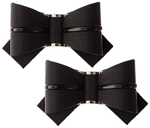 LOVE SHOES Schuhclips Schleifen Schnalle 2 Stück Schwarz I abnehmbare Brosche Schuhschmuck elegant I Shoe Charms Smartclip