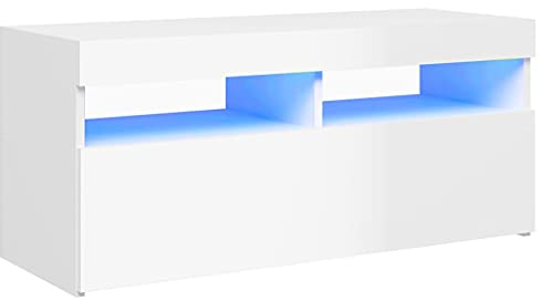 vidaXL TV Schrank mit LED Lowboard Fernsehschrank Fernsehtisch Holzwerkstoff