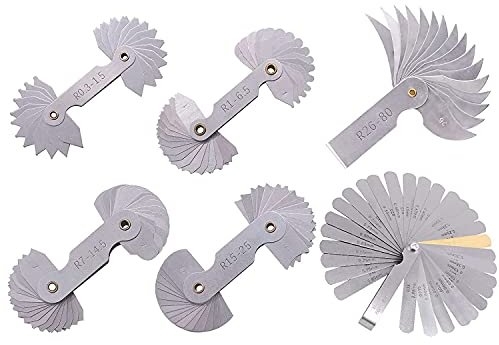 6 StüCk Rostfreier Radius Lehre mit FüHler Lehren Set Bogen Radius Verrundung Lehre und 0,04-0,88 Mm Abstand Messung Werkzeug