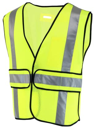 Safety Works High Visibility ANSI Class II Type R Breakaway Safety Vest, Five Point Breakaway, D-Ring Slot, One Size Fits Most, Yellow, (SW46202-O)