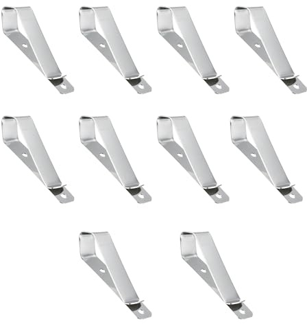 Garage Door Remote Visor Clip, Remote Visor Clips Replacement for Garage Door Remote Openers (Silver, Pack of 10)