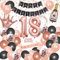 GGTTNRT 18.Geburtstag Mädchen Deko, Rose gold Schwarz Geburtstag Deko Set Happy Birthday Banner 18th Ballons Konfetti Luftballon, für 18 Geburtstag Mädchen (Rosé gold)