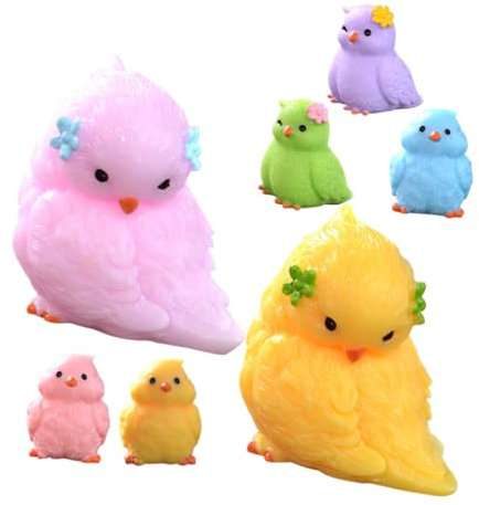 GAROZATION 7pièces Statues Oiseaux Miniatures Résine De Décorations Colorées pour Jardin Et Intérieur Figurines Oiseaux Adorables pour -paysages Et Ornements De Table