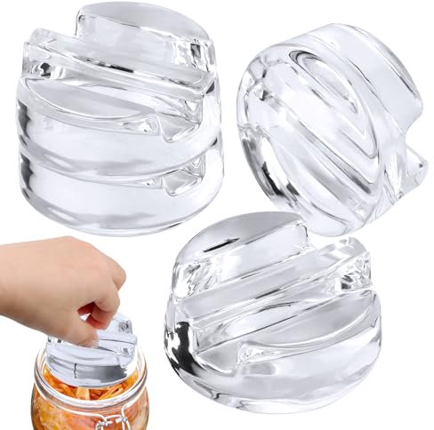 TNEDFOD 4 Pack Poids de Fermentation, Poids en Verre pour Fermentation ø7 cm, Kit de Fermentation Composé pour Bocaux Mason à Large Ouverture, Bocaux à Large Ouverture