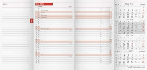 rido/idé Monats-Ersatzkalendarium Mod. TM 12 2026 | 87×153 mm, Karton, weiß