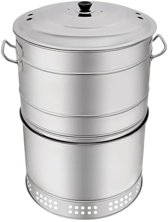 Grill À Charbon Portable, Baril de Barbecue en Acier Inoxydable avec 50 Brochettes Et Plateau À Huile, Barbecue Extérieur Sans Fumée À 360°, pour les Réunions de Camping, la Cuisine Dans Le Jardin