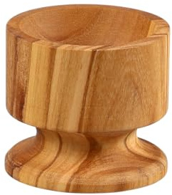 KESPER Egg cup made of olive wood, egg holder for breakfast egg, dimensions: diameter 5.5 cm x height 5 cm, natural wood grain, 84050