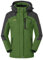 donhobo Damen Fleecejacke Winter Warm Softshelljacke Outdoor Skijacke Winddichte Wasserdicht Atmungsaktiv Regenmantel Funktionsjacke (Grün, XL)