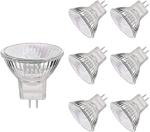 Lightsave MR11 Halogen Light Bulbs, 20W 12V MR11 GU4 Halogen Spot Bulbs Lamp, Warm White, Pack of 6
