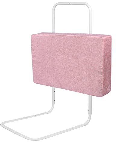 LZQ Bettgitter Bettschutzgitter zum Vertikalen Heben,Rausfallschutz Höhenverstellbar für Kinderbetten und Elternbetten 50cm Rosa
