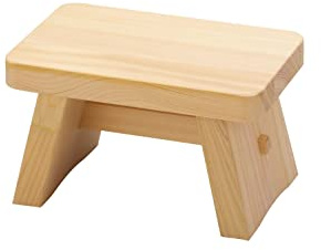 Japansk badpall i onesistil, naturlig hinoki-trä, H 16 cm, tillverkad i Japan 12401